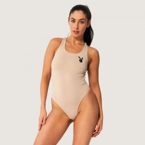 Dámské Body Playboy The Essentials Rib Boxerské Brief Fialové | PLBY-592705