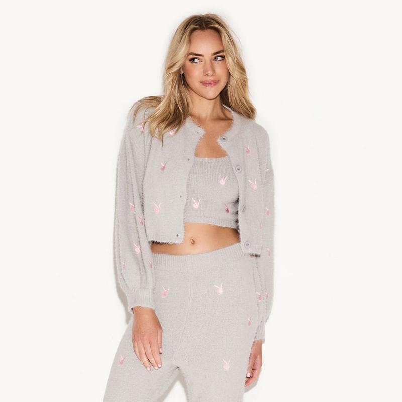 Dámské T-shirt Playboy Rabbit Head Oversized Růžové | PLBY-592906