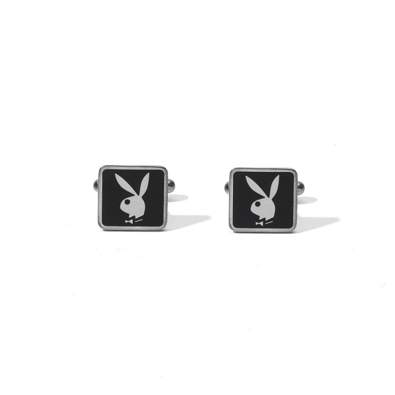 Pánské Doplňky Playboy Rabbit Head Cufflinks Stříbrné | PLBY-592924