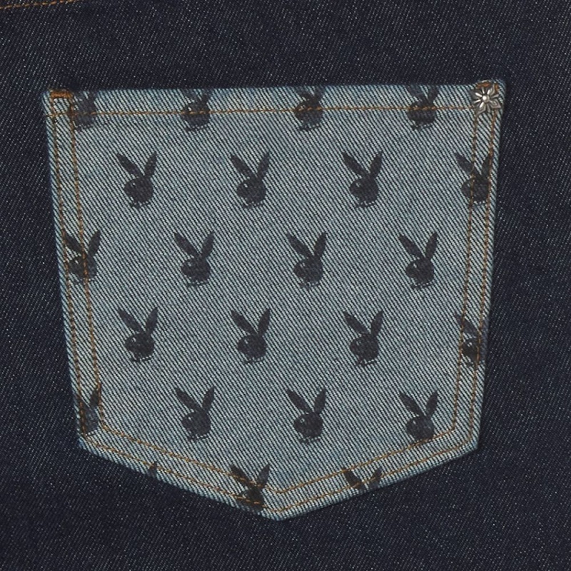 Pánské Kalhoty Playboy x John Richmond Denim Tmavě Blankyt | PLBY-592992