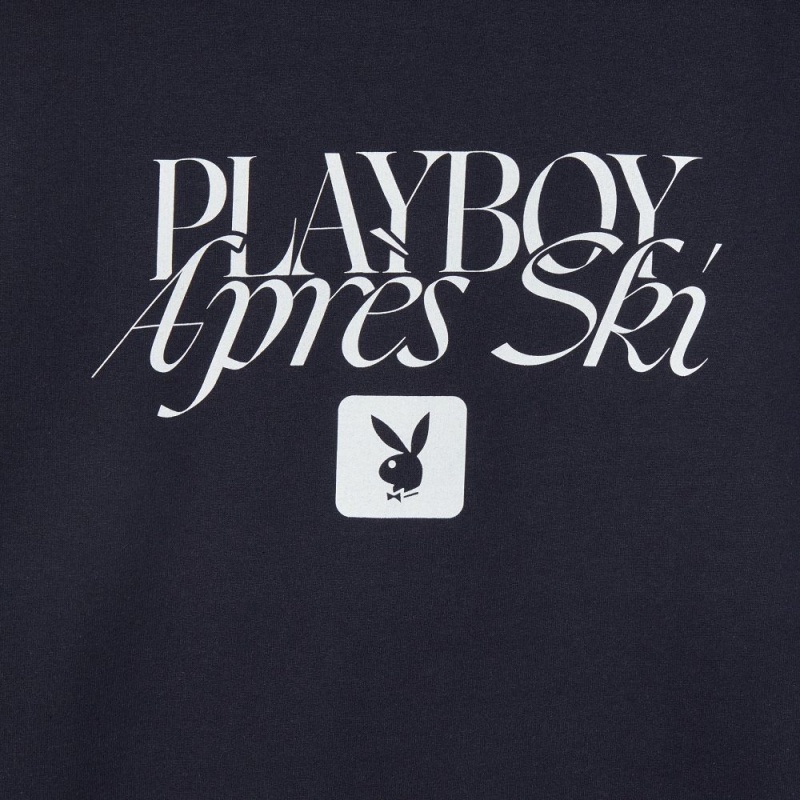 Pánské Mikina Playboy Apres Ski Tmavě Blankyt | PLBY-593021