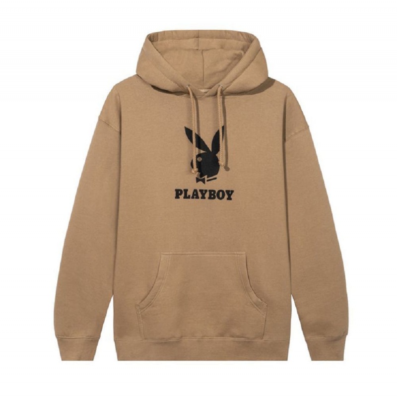 Pánské Mikina s Kapucí Playboy Logo Černé | PLBY-593039