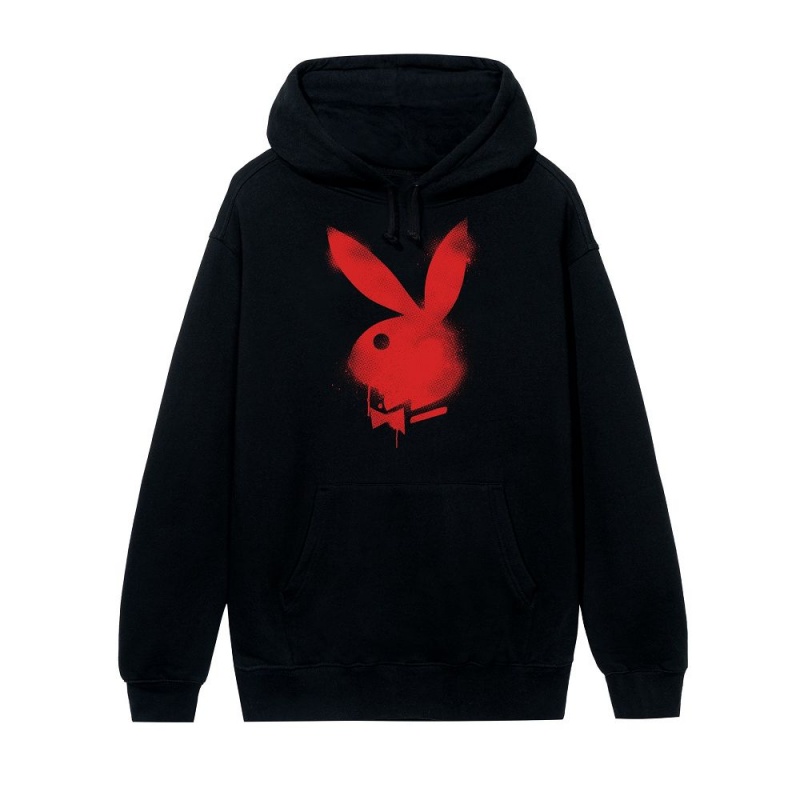 Pánské Mikina s Kapucí Playboy Spray Paint Logo Viacfarebný | PLBY-593054