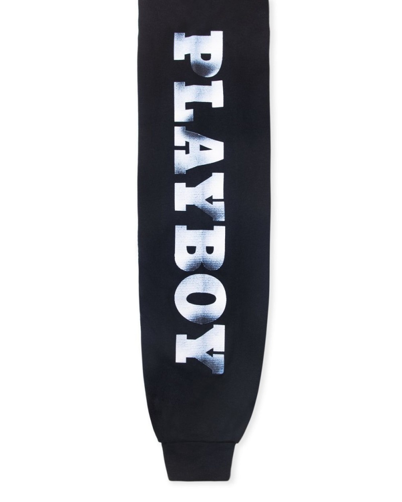 Pánské T-shirt Playboy Foil Rabbit Head Long Sleeve | PLBY-593261
