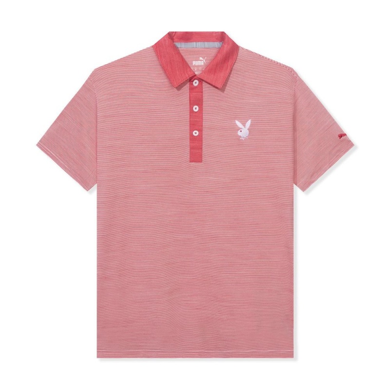 Pánské T-shirt Playboy Puma Golfové Legend Polo Červené | PLBY-593251