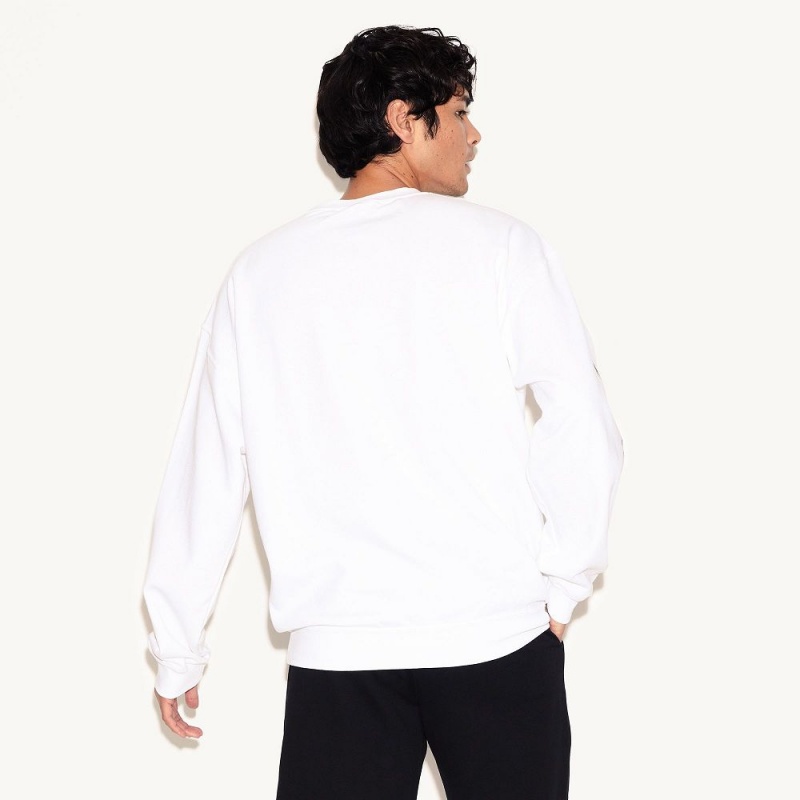 Pánské T-shirt Playboy Tokyo Club Bunny Long Sleeve Bílé | PLBY-593152