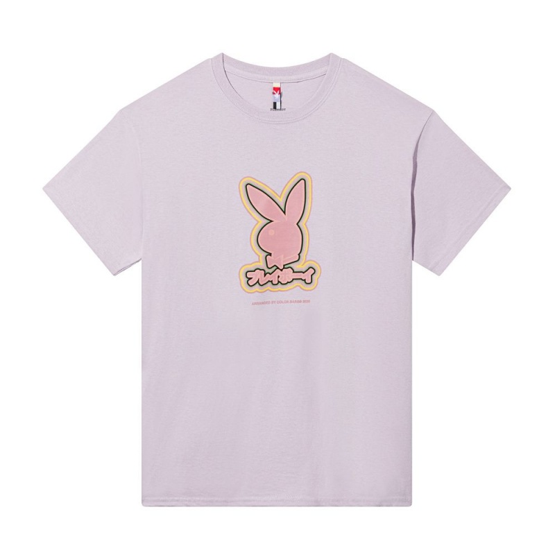 Pánské T-shirt Playboy Tokyo Club Logo Orchid Fialové | PLBY-593255